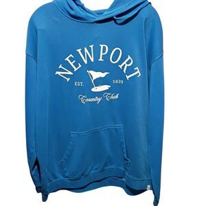 Vineyard Crew "Newport Country Club" Men's Hoodie size Medium Sailor Blue